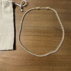 Larsan Tennis Necklace in White Crystal